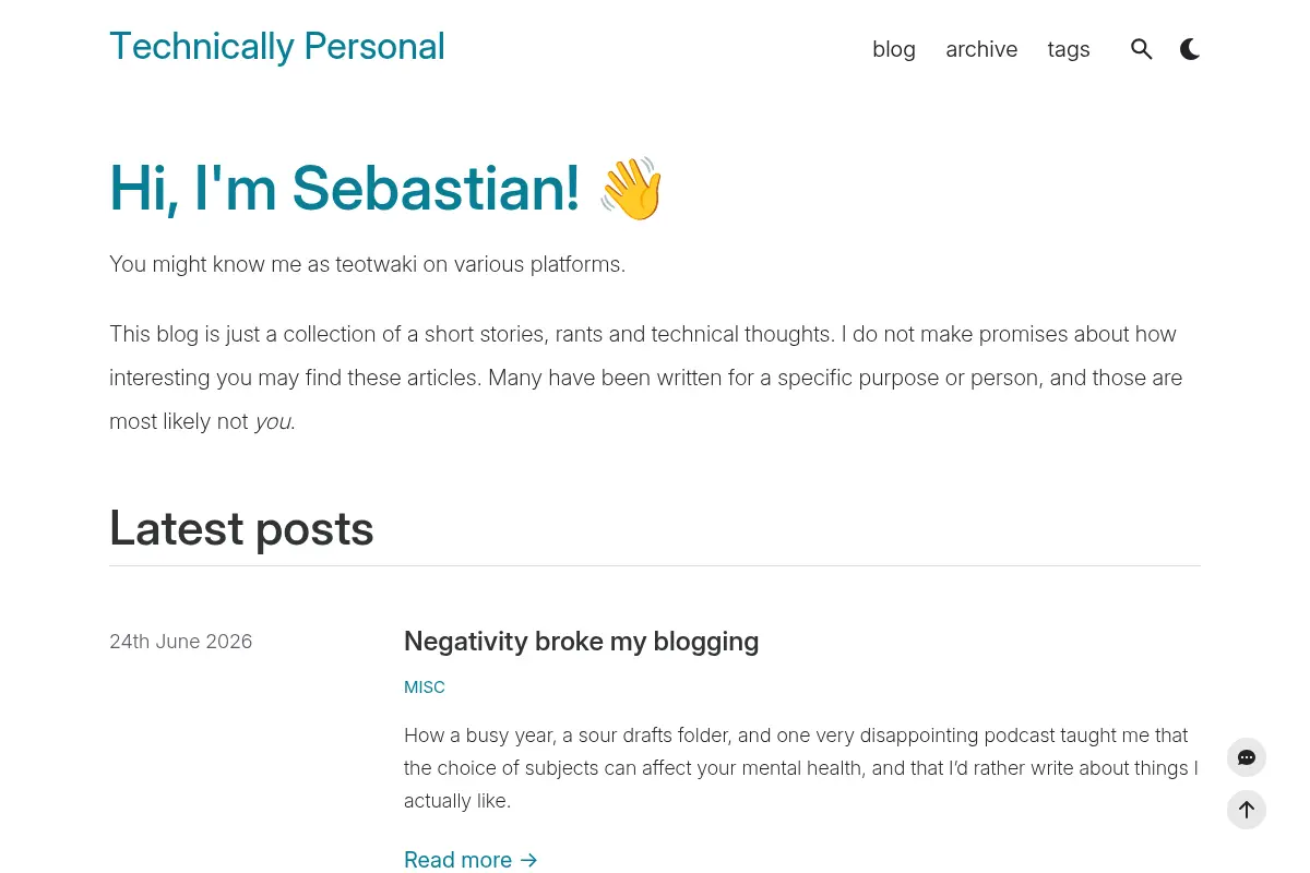 Technically Personal