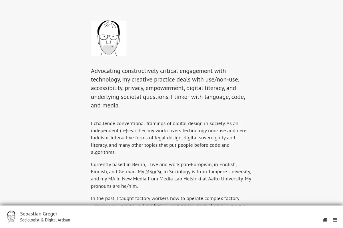 Sebastian Greger // Sociologist and Digital Artisan