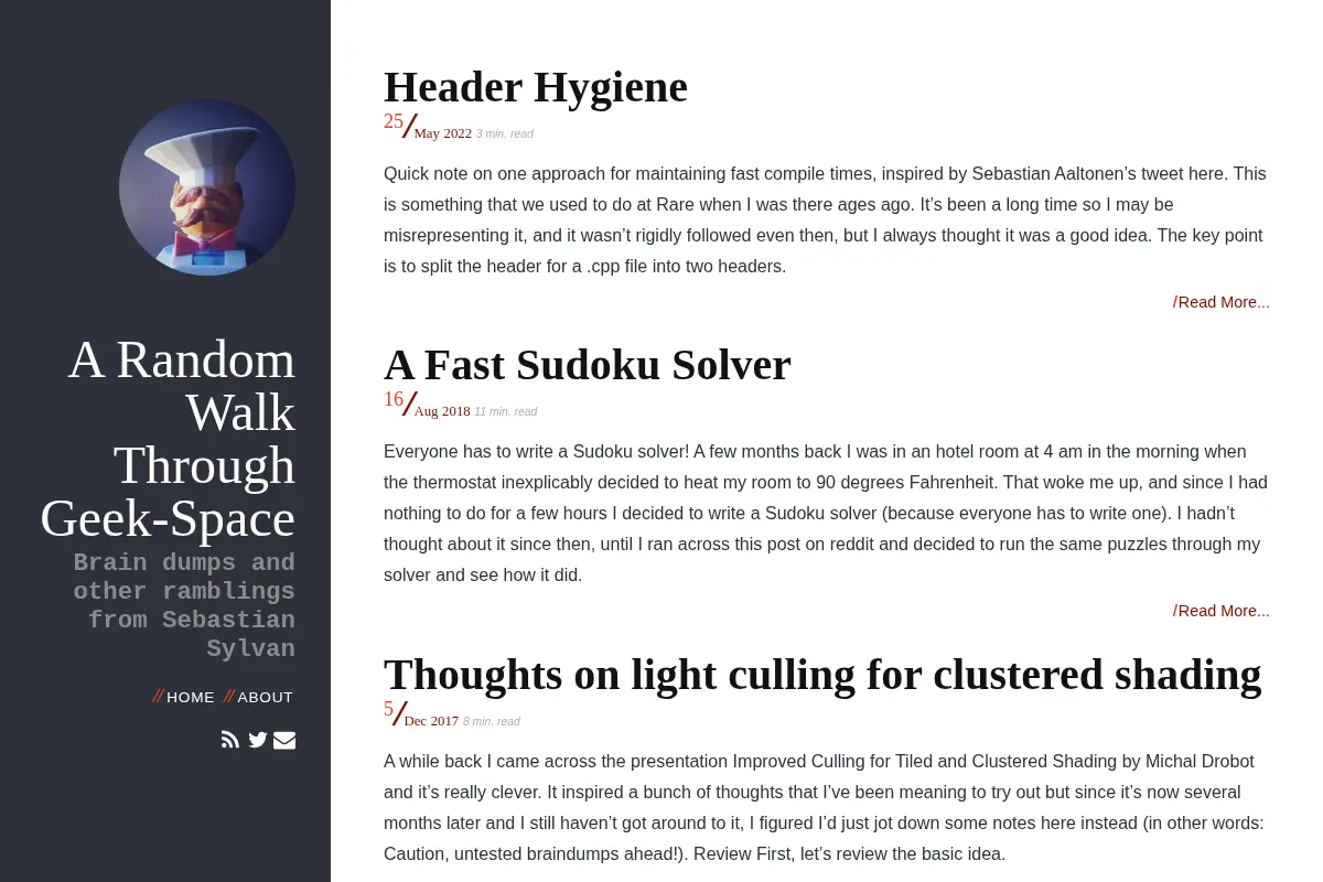 A Random Walk Through Geek-Space