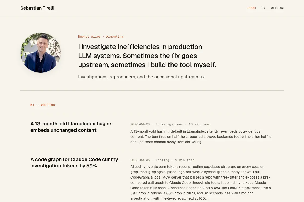 Sebastian Tirelli · LLM systems, investigated