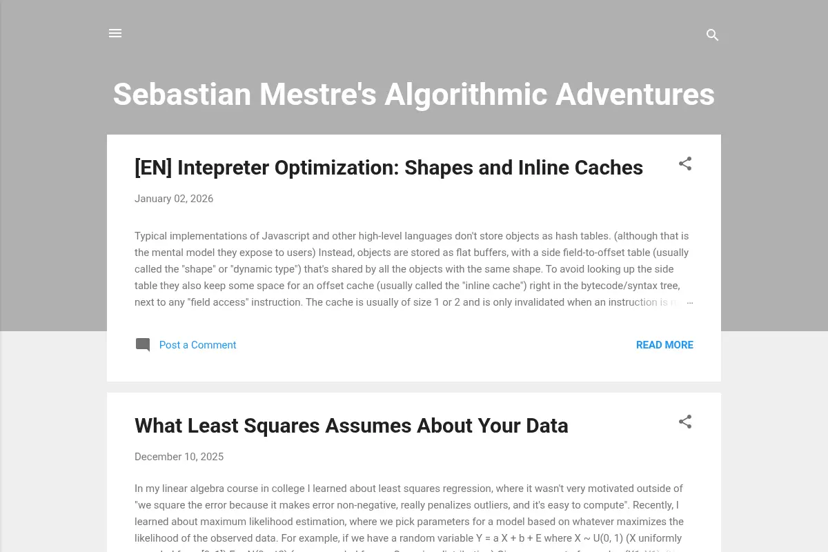 Sebastian Mestre's Algorithmic Adventures