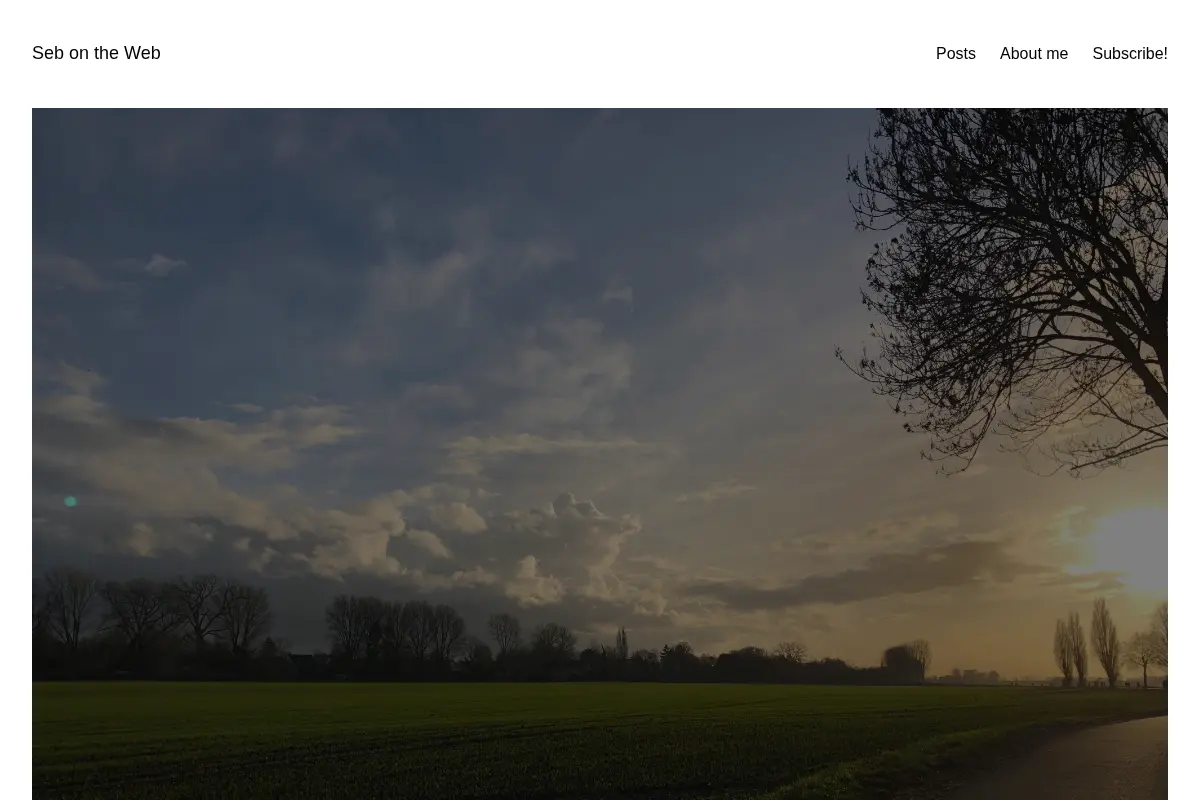 Seb on the Web – Thoughts on product and assorted things