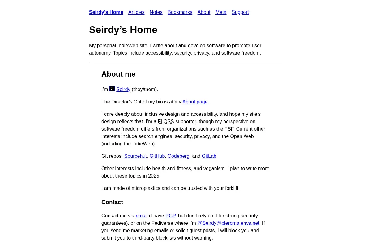 Seirdy’s Home