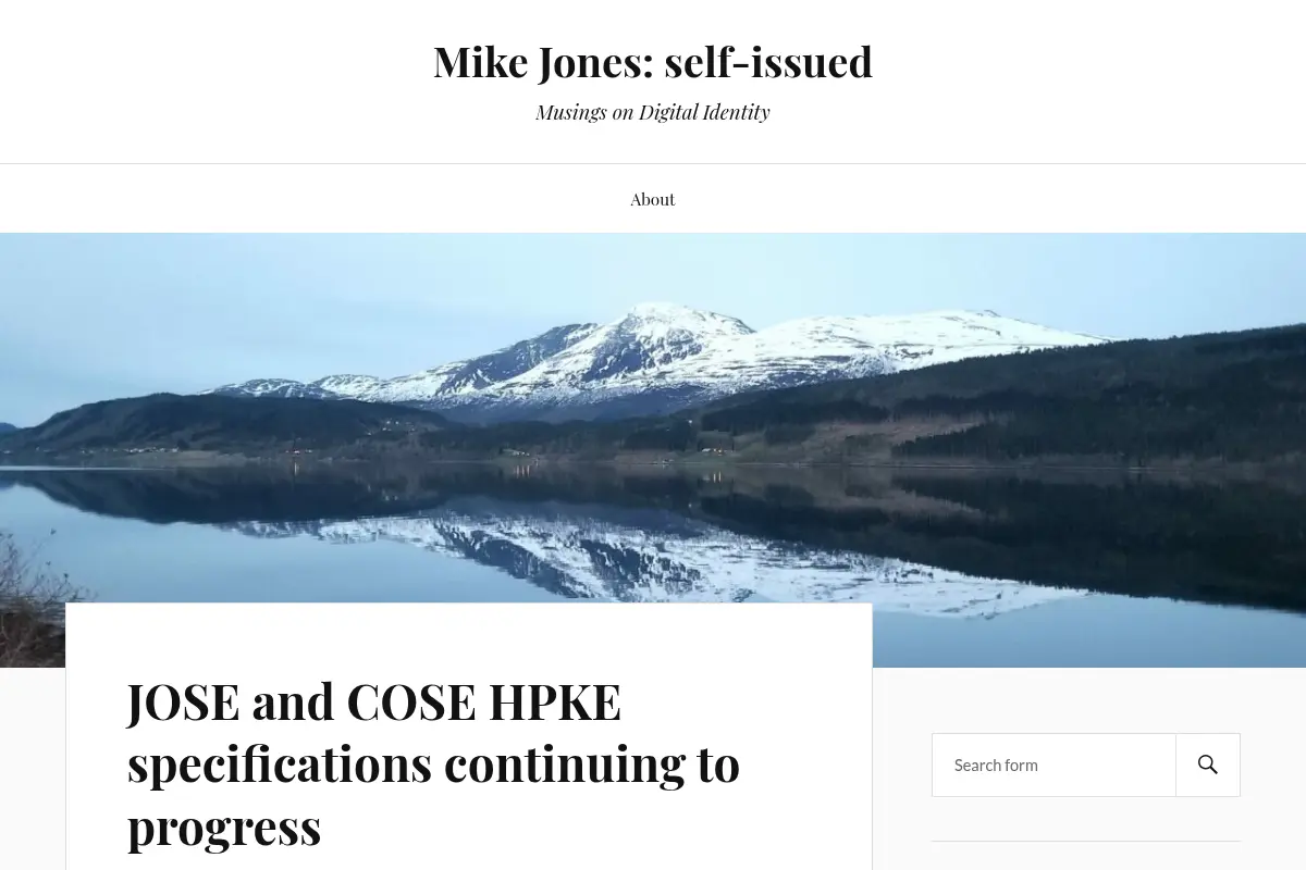 Mike Jones: self-issued – Musings on Digital Identity