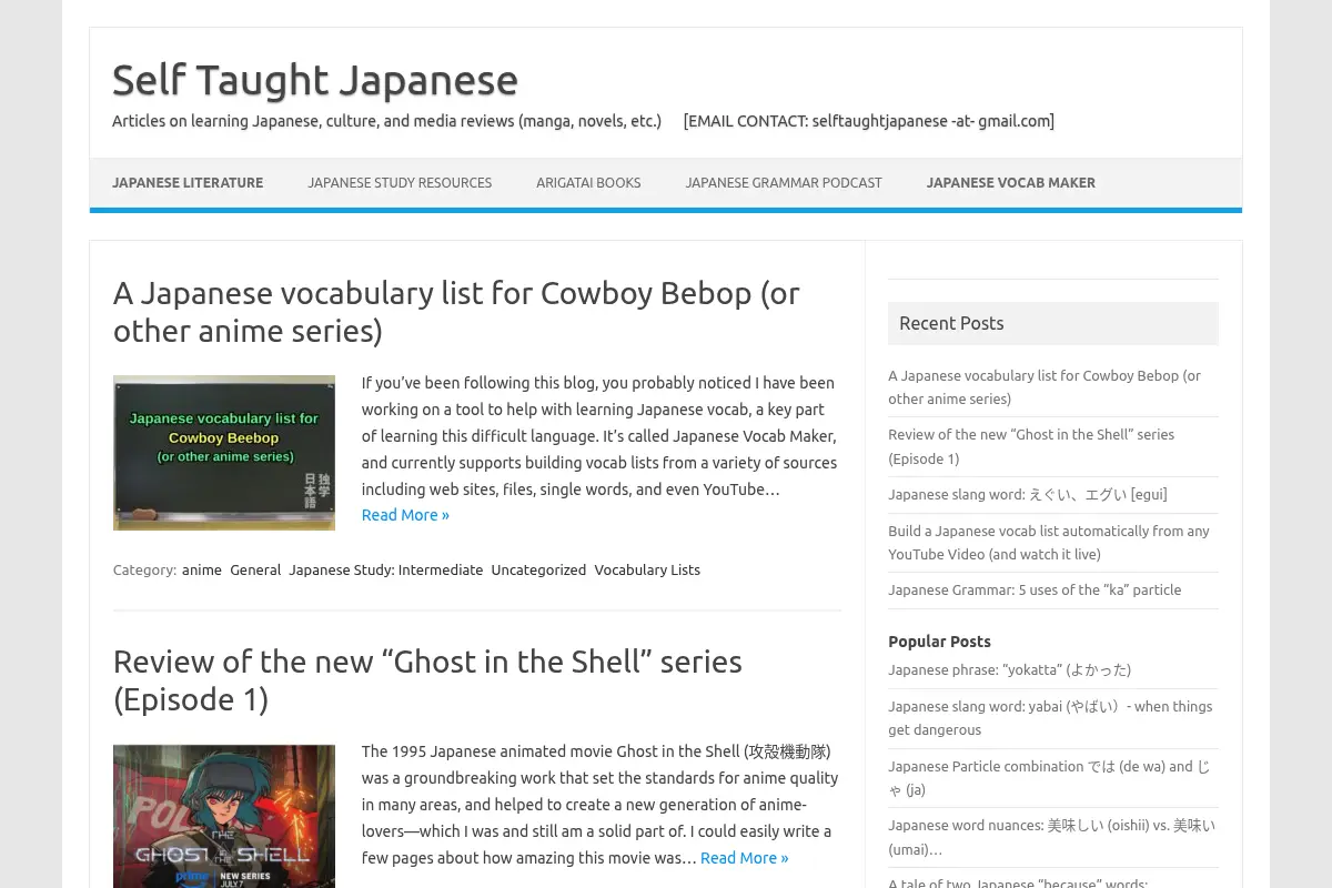 Self Taught Japanese