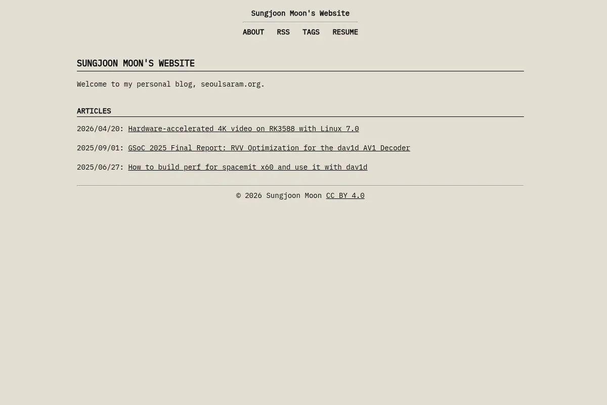 Sungjoon Moon's Website