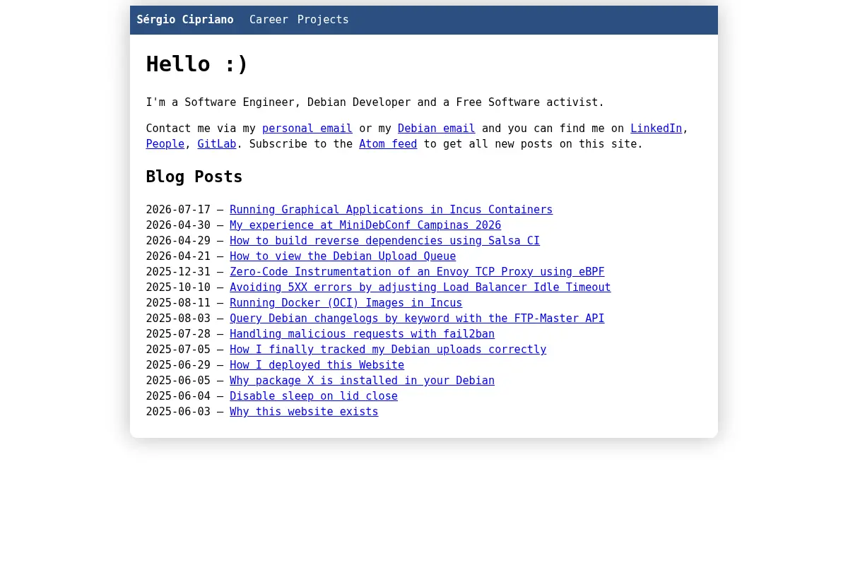 Sérgio Cipriano's Website