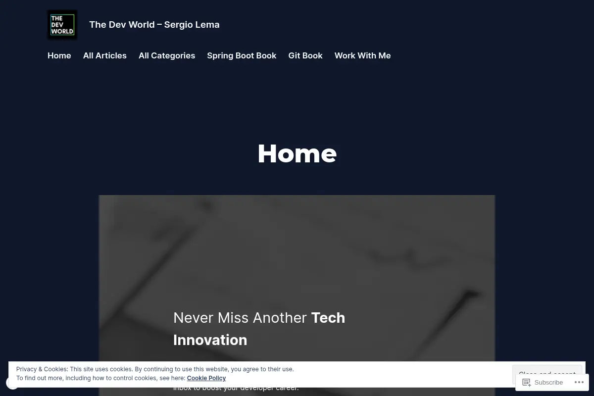 The Dev World – Sergio Lema – Software Architect