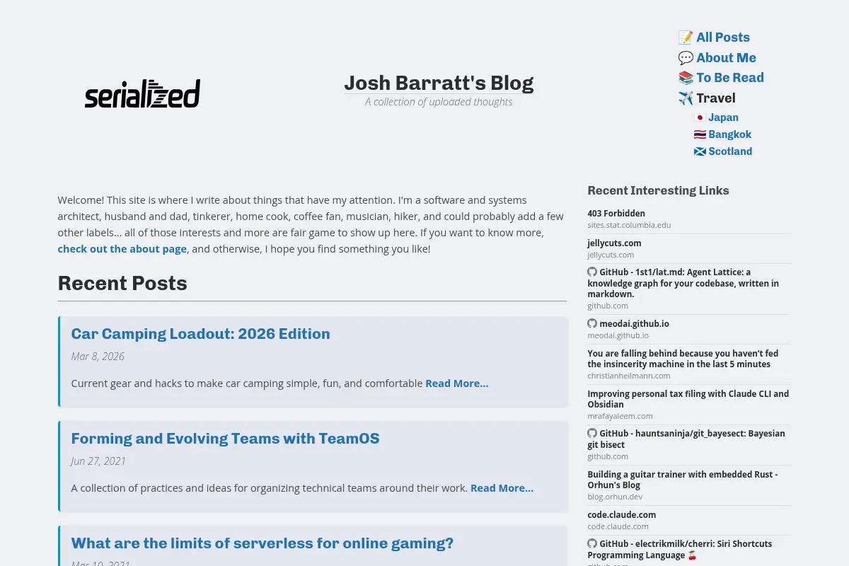 Josh Barratt's Blog