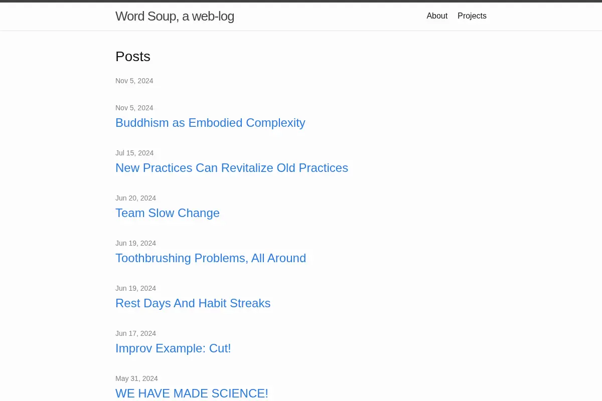 Word Soup, a web-log