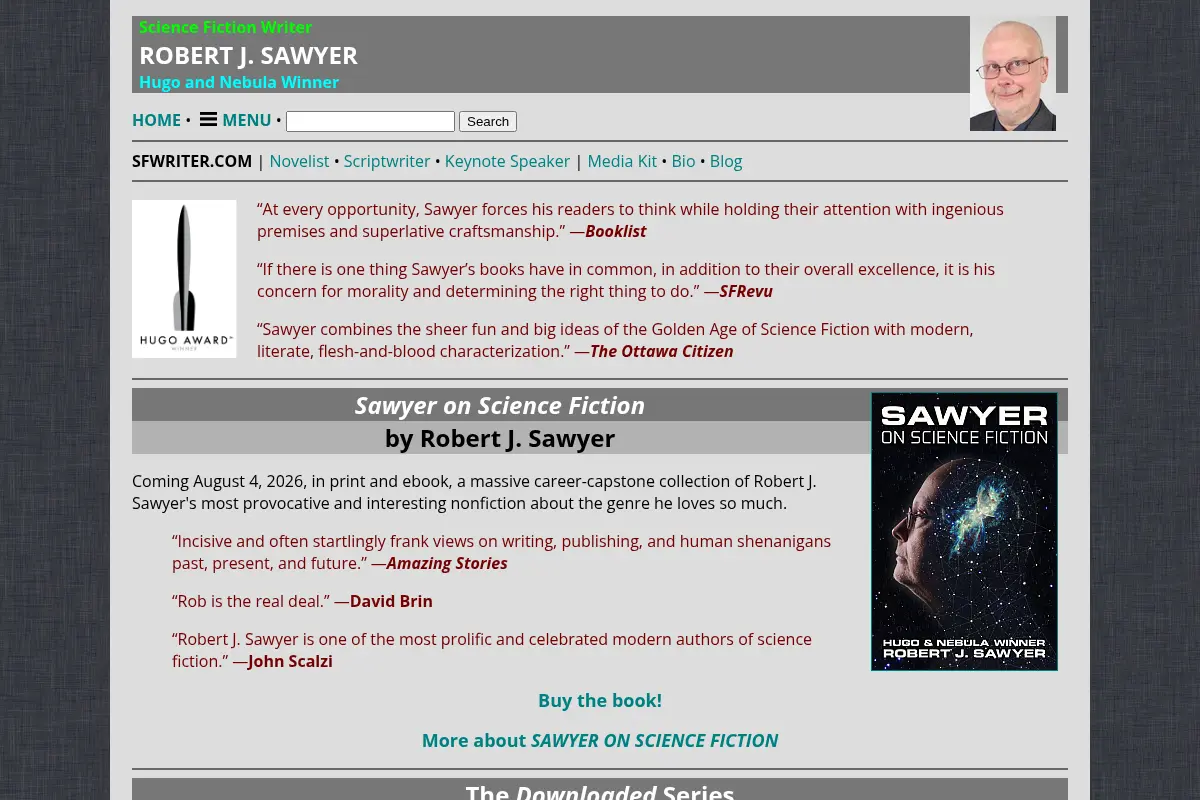 Author Robert J. Sawyer: Hugo, Nebula, and Campbell Memorial Award-winning Science Fiction Writer