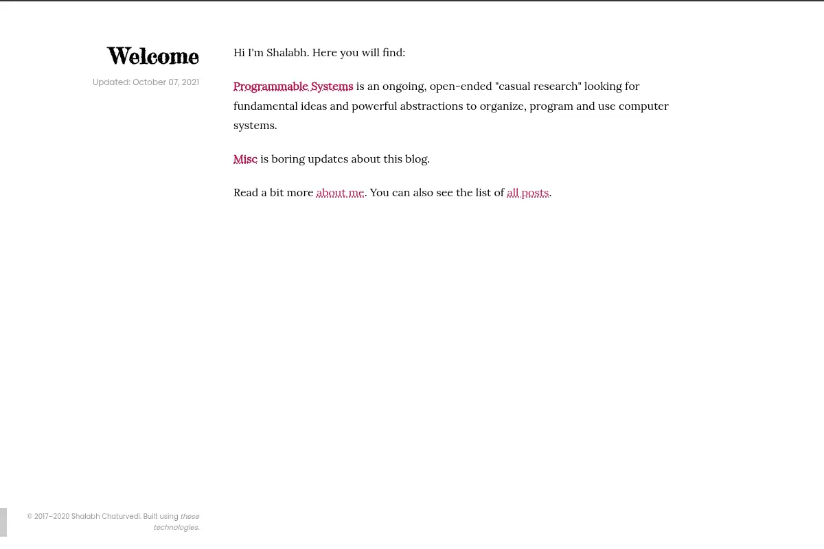 Shalabh Chaturvedi's Homepage