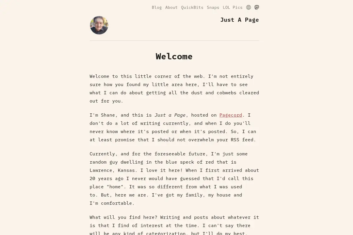 Just A Page