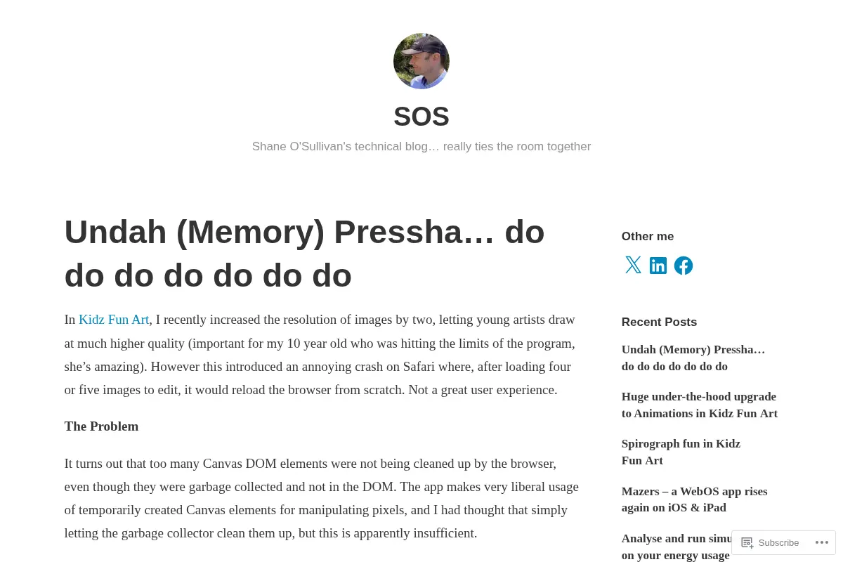 SOS – Shane O'Sullivan's technical blog