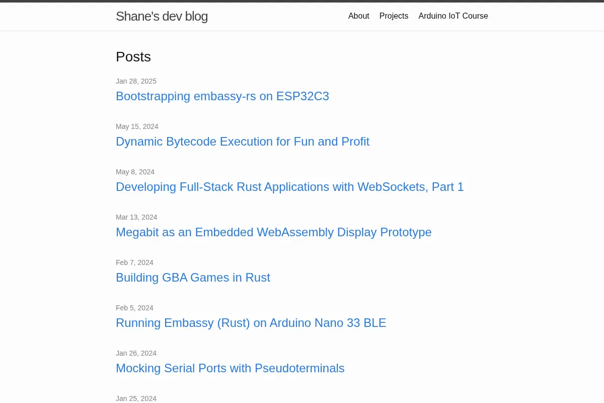 Shane’s dev blog