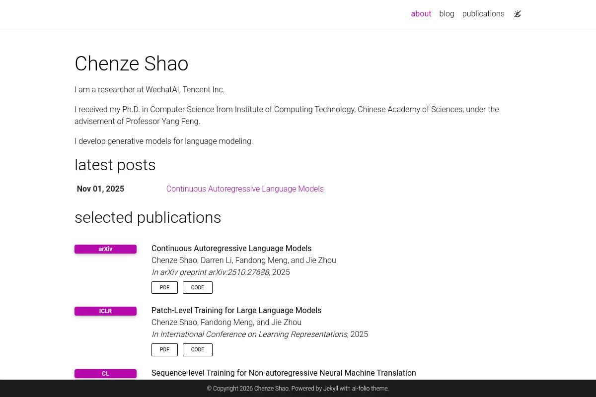 Chenze Shao