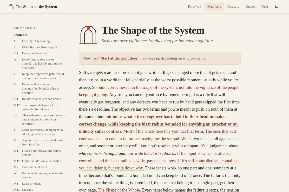 The Shape of the System