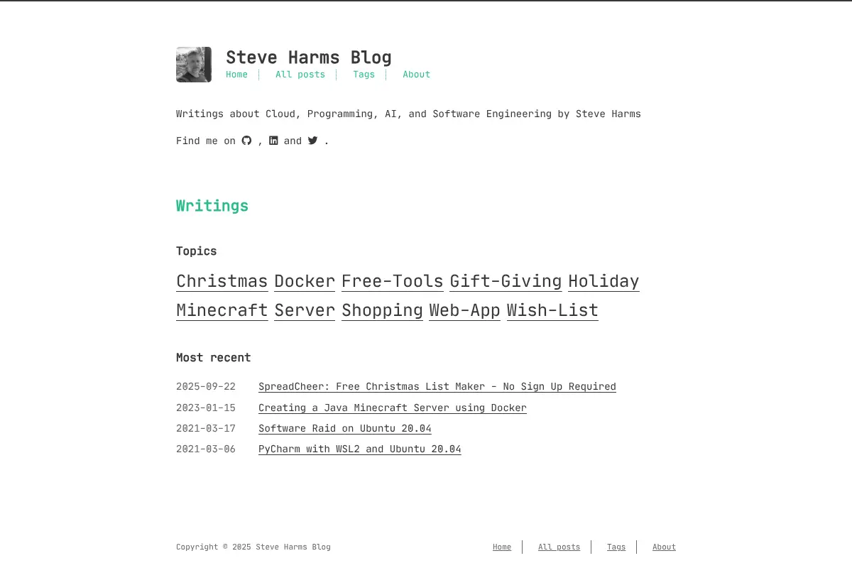 Steve Harms Blog