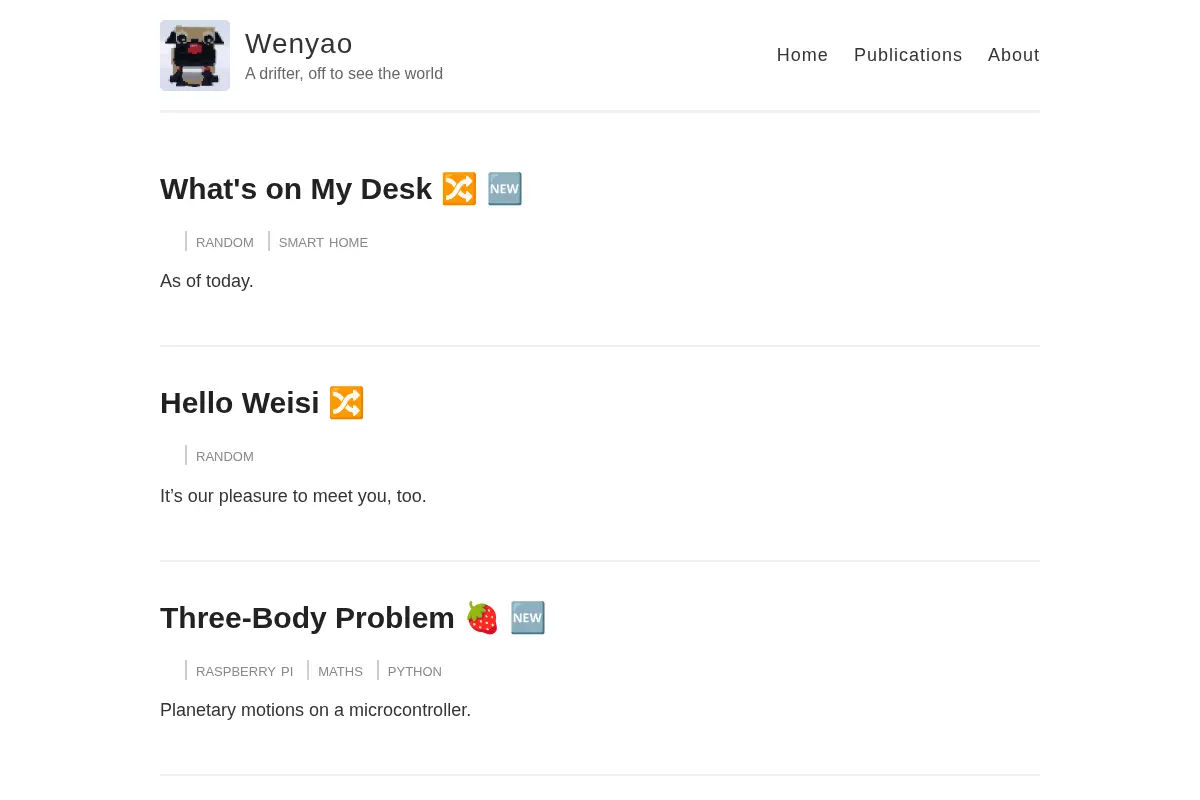 Wenyao – A drifter, off to see the world