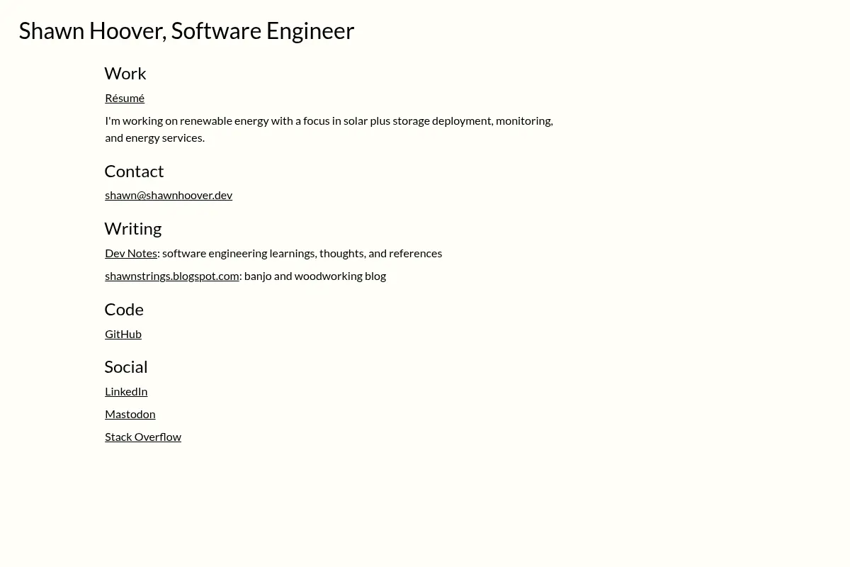 Shawn Hoover, Software Engineer