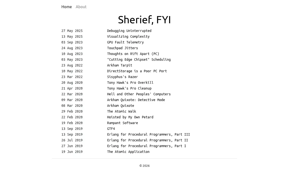 Sherief, FYI