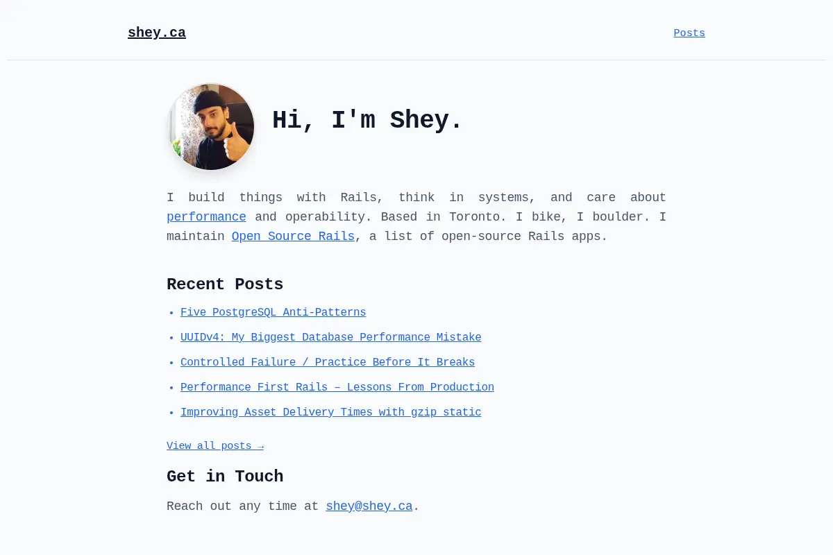 Shey Sewani - Ruby on Rails Developer