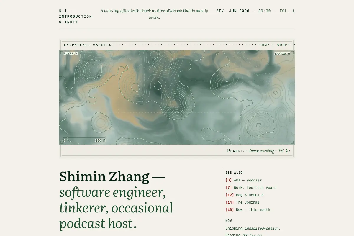 Shimin Zhang — software engineer, tinkerer, occasional podcast host.