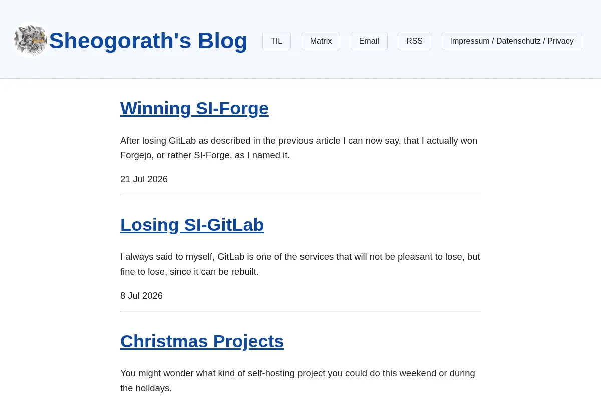 Sheogorath's Blog