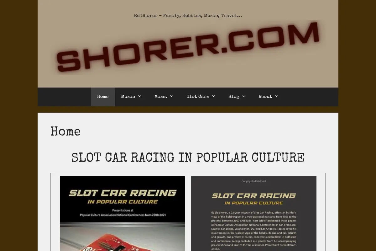 Shorer.com – Ed Shorer – Family, Hobbies, Music, Travel…