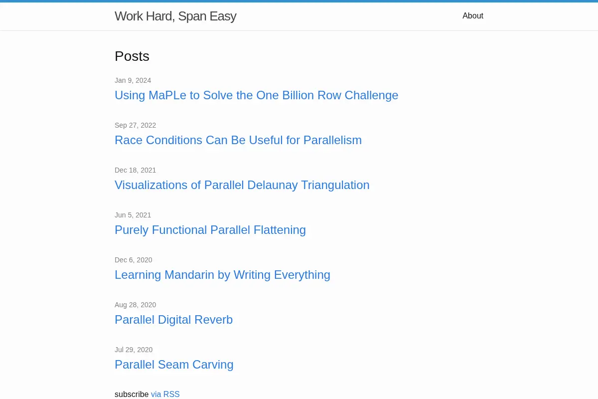 Work Hard, Span Easy