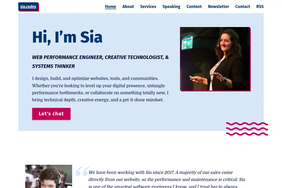 Sia Karamalegos | Web Developer & Performance Engineer