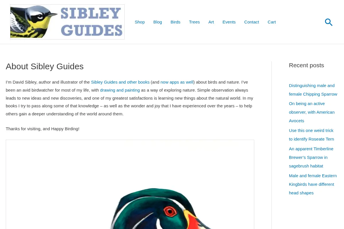 Sibley Guides – Identification of North American birds and trees