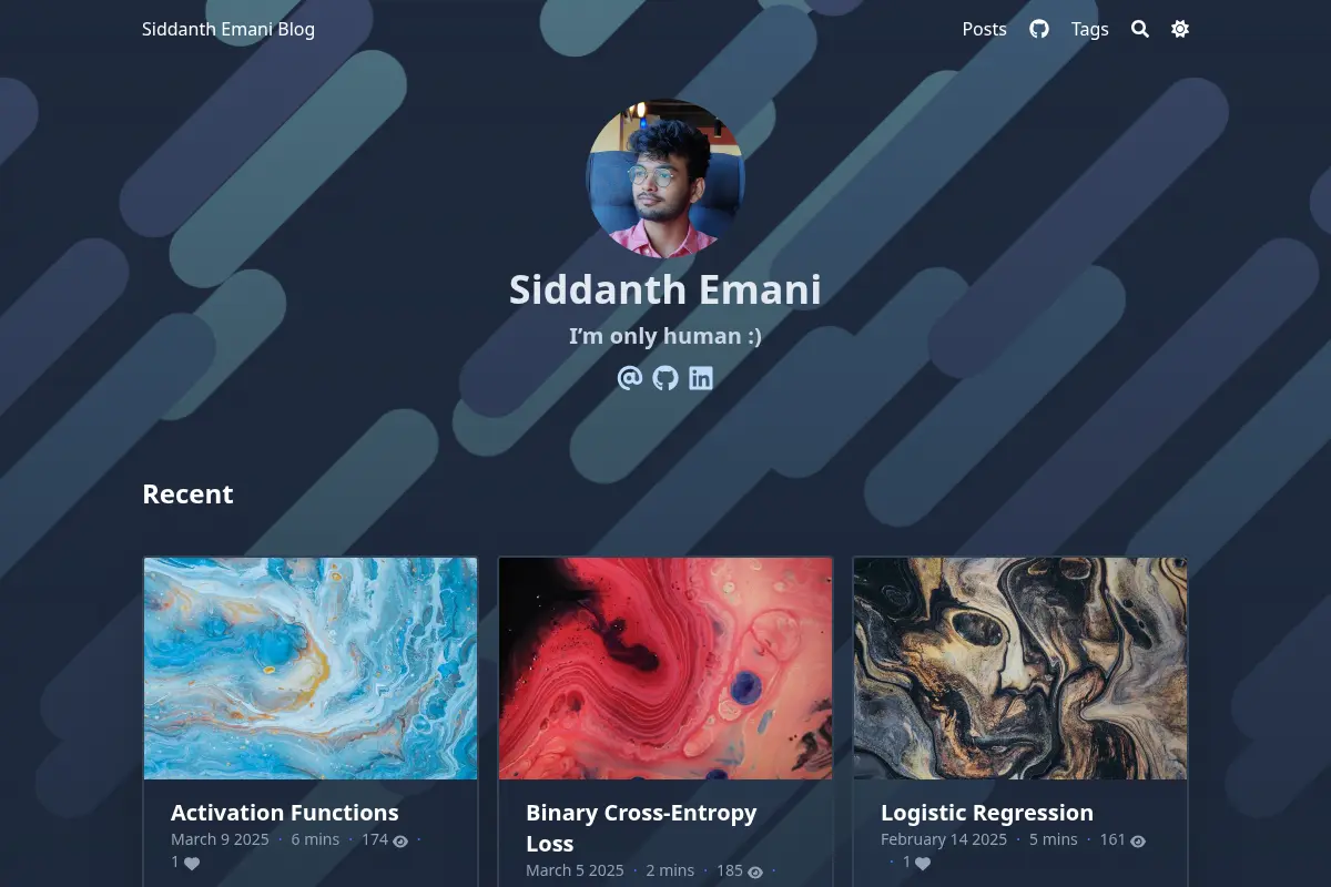 Siddanth Emani Blog