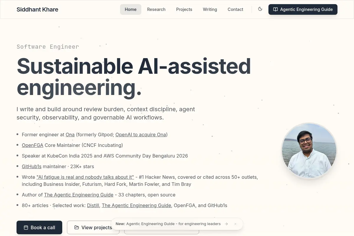 Siddhant Khare · Sustainable AI-Assisted Engineering