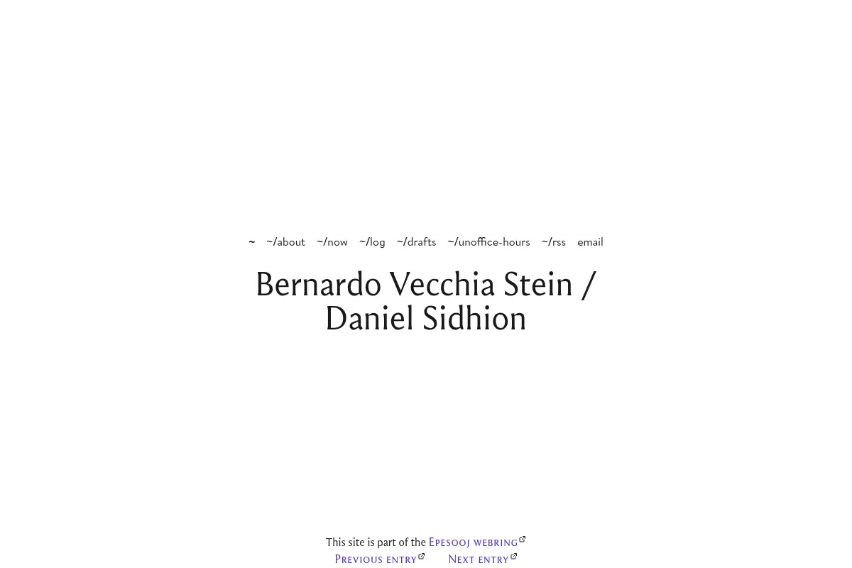 Bernardo Vecchia Stein / Daniel Sidhion