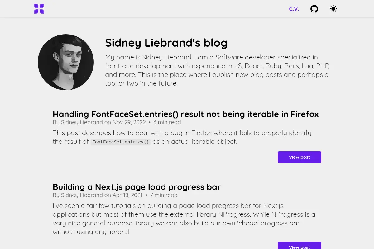 Sidney Liebrand's blog