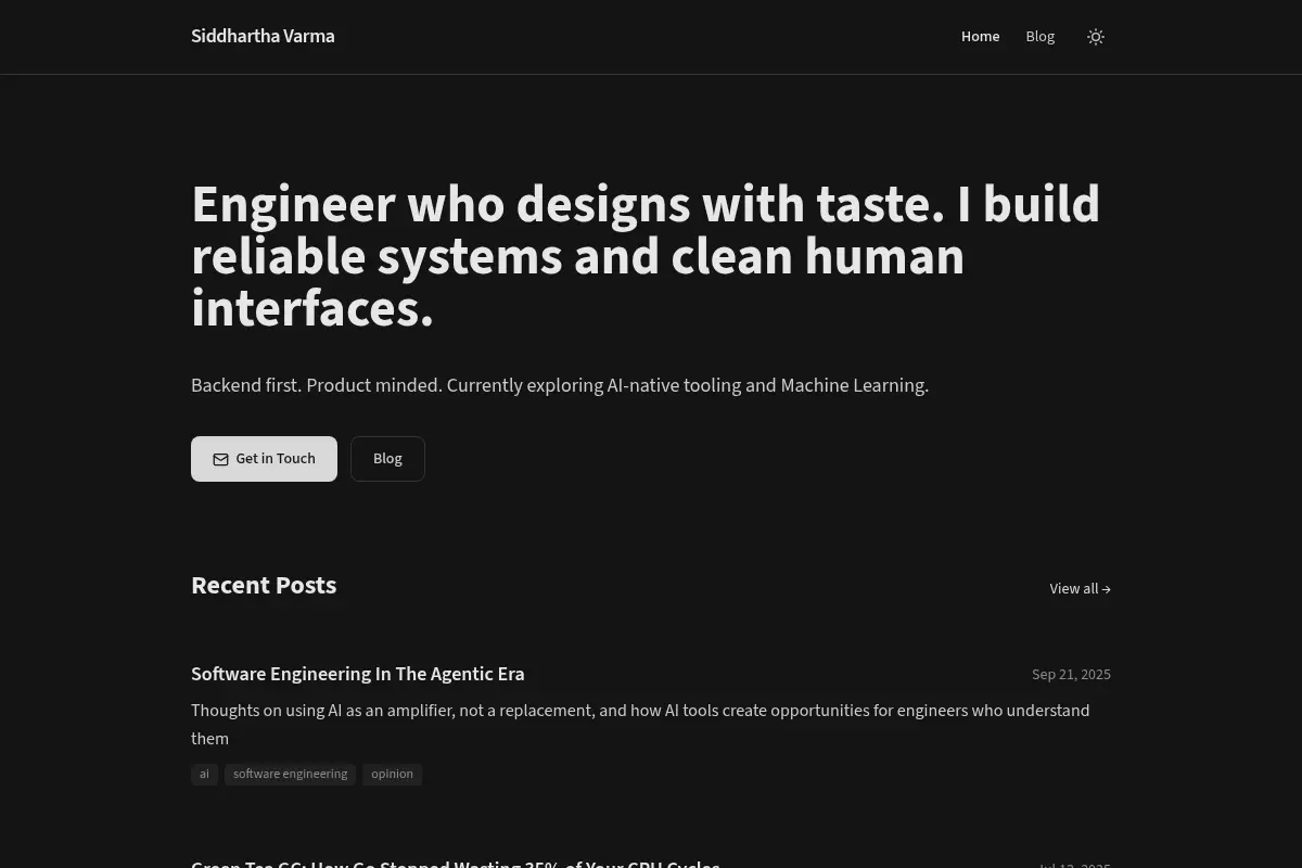 Siddhartha Varma - Portfolio