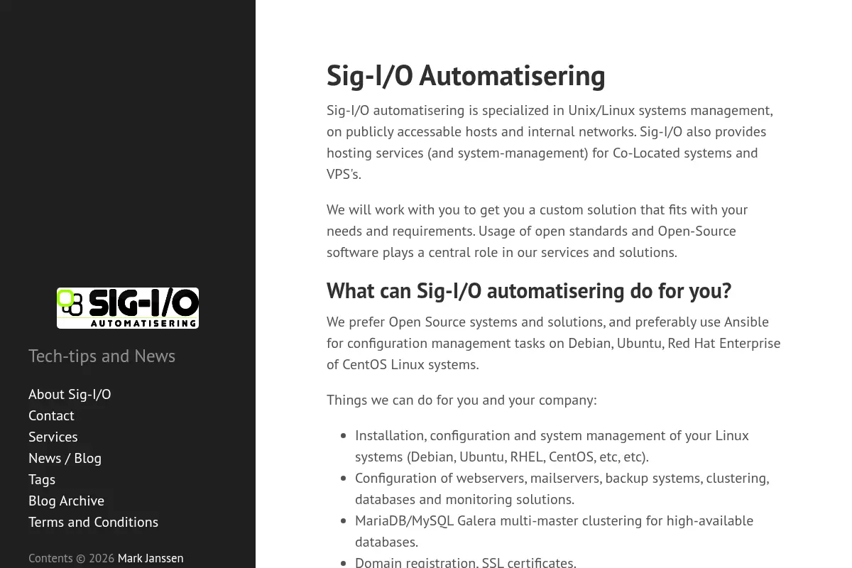 Sig-I/O Automatisering