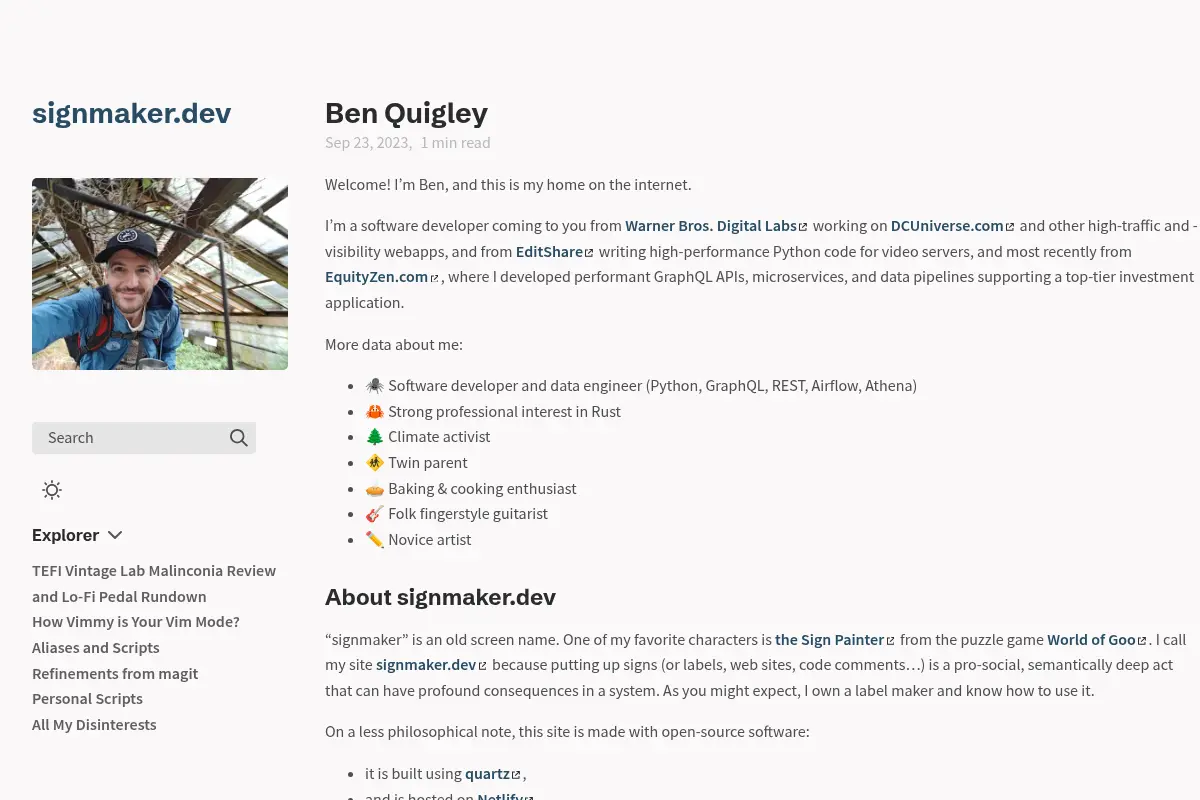 Ben Quigley | signmaker.dev