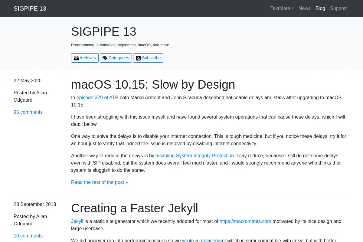 SIGPIPE 13