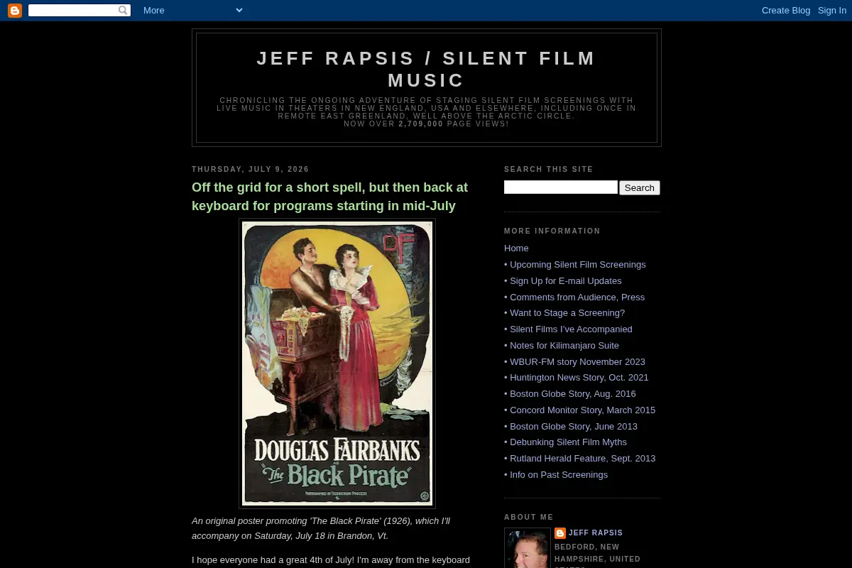 Jeff Rapsis / Silent Film Music
