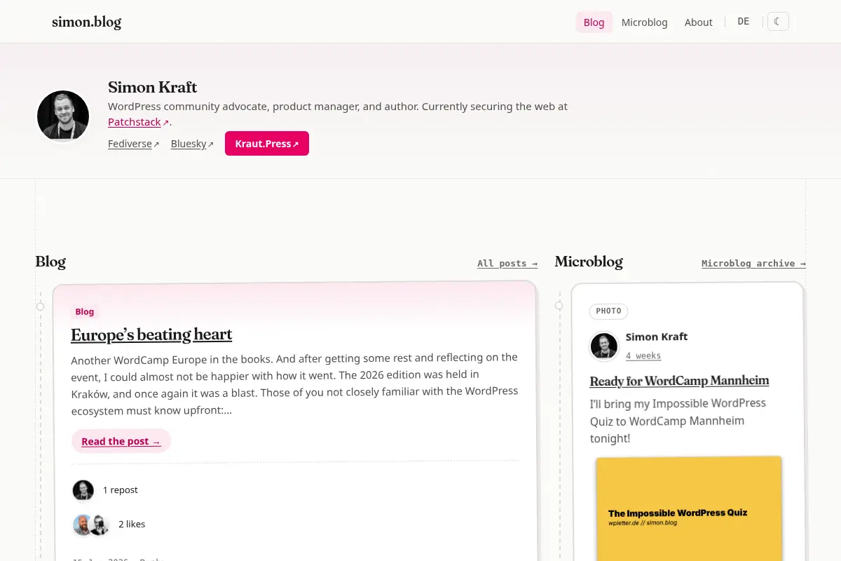 simon.blog – Simon Kraft’s home on the web