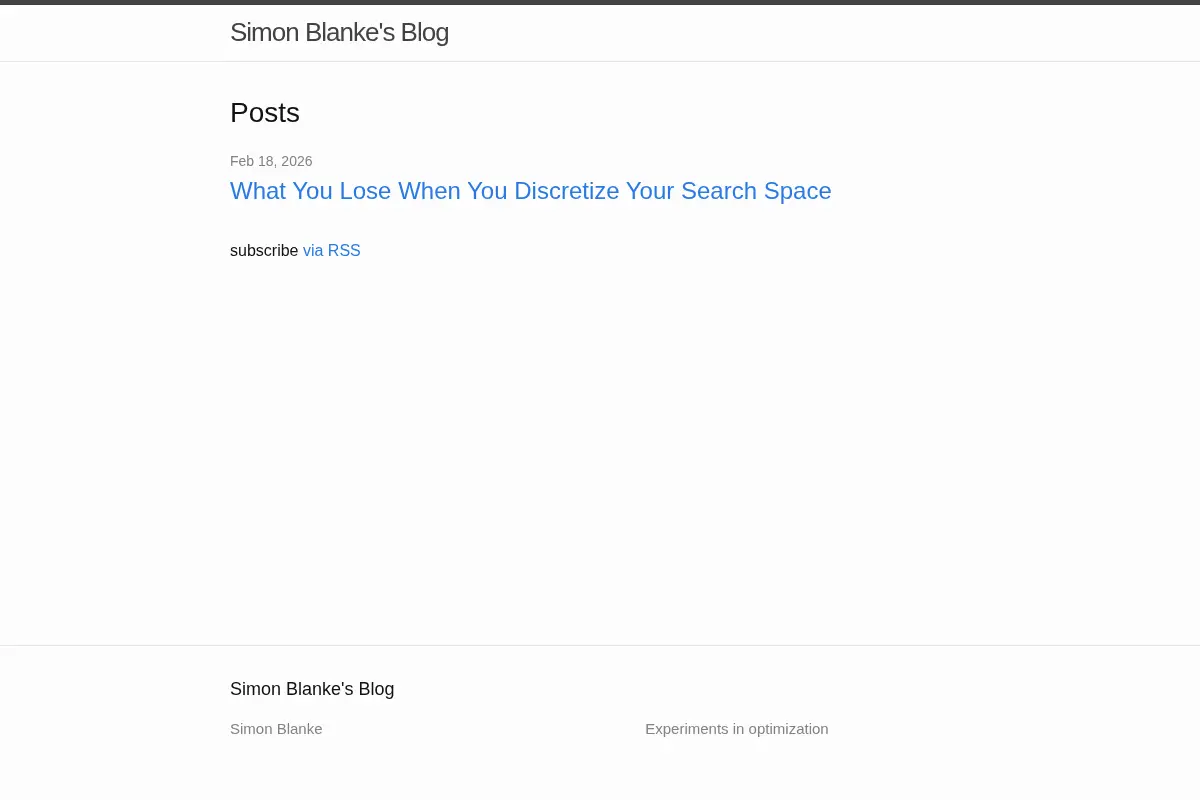 Simon Blanke's Blog
