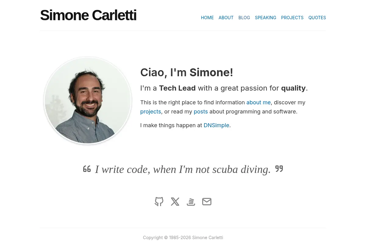 Simone Carletti — Underwater programmer