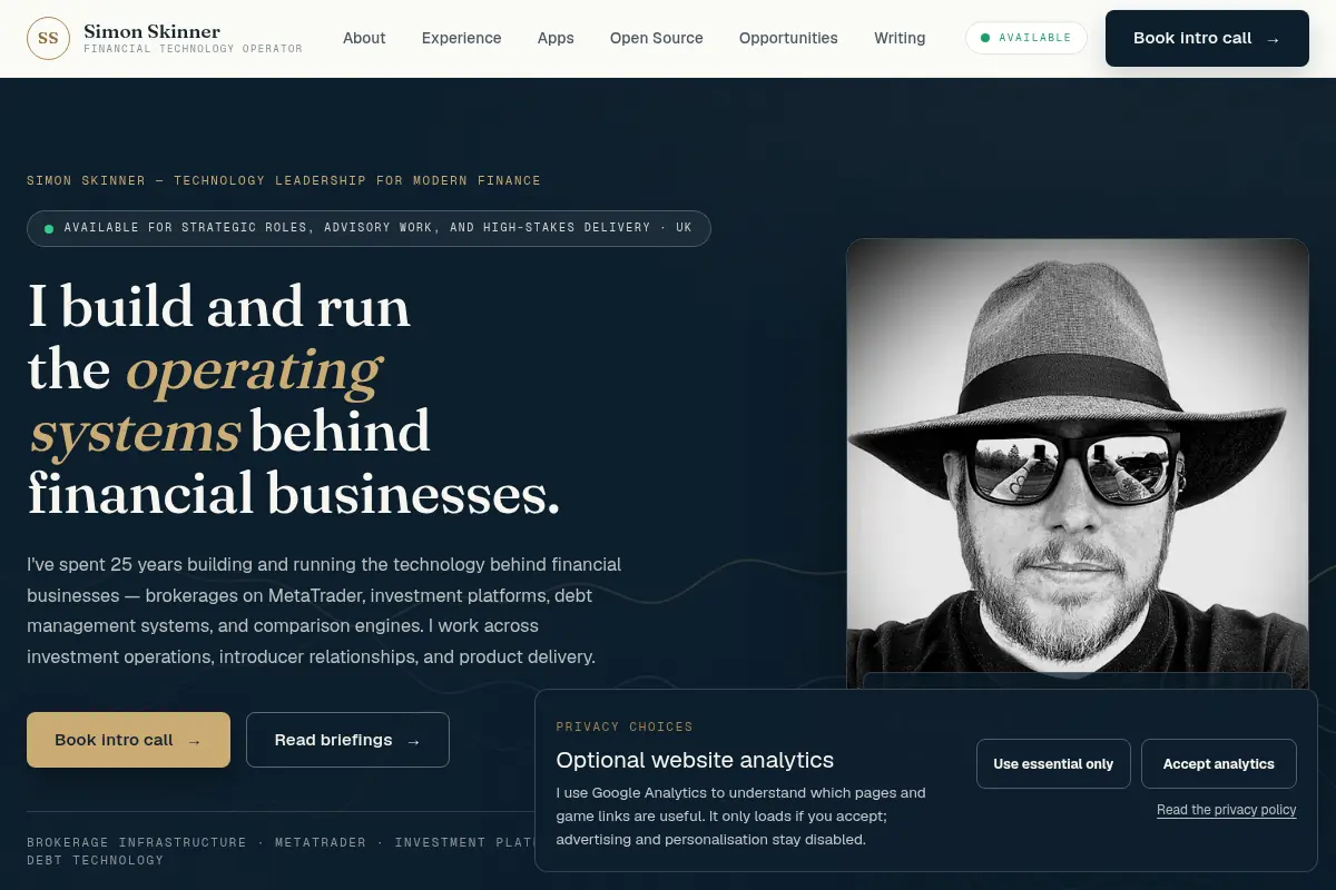 Simon Skinner | Financial Technology Operator
