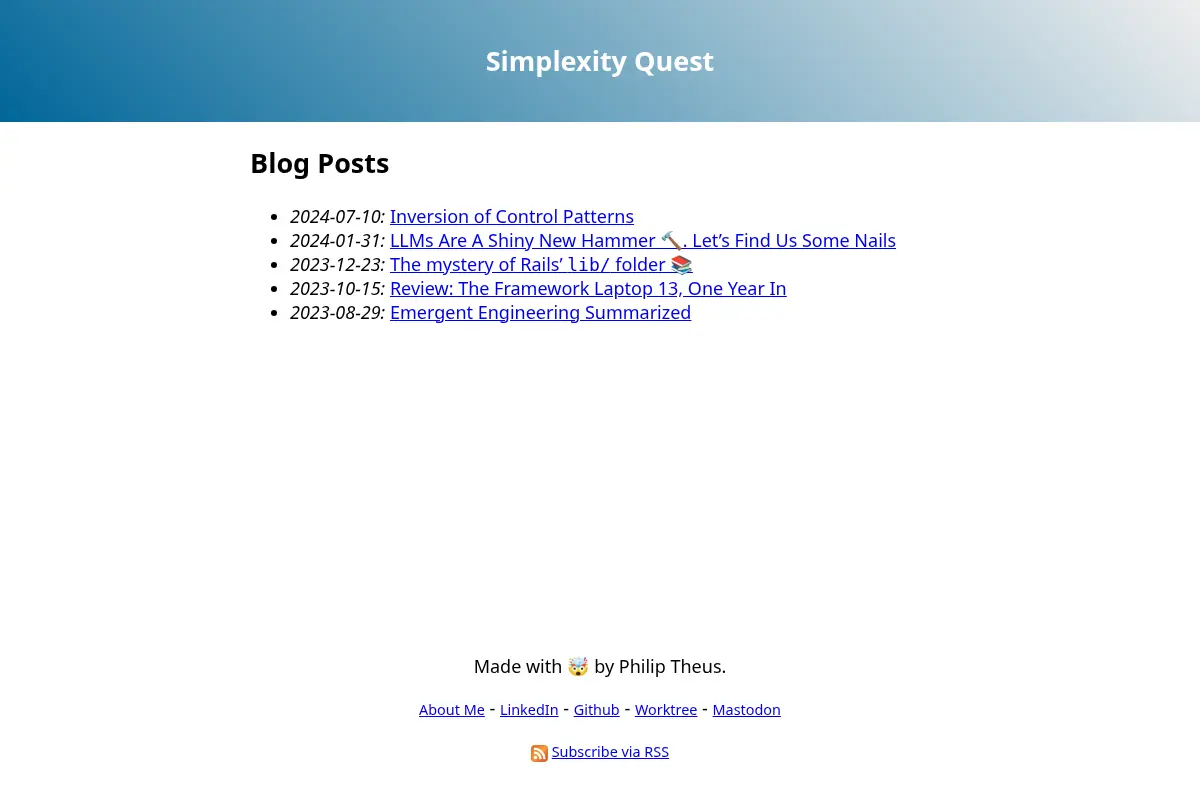 Simplexity Quest