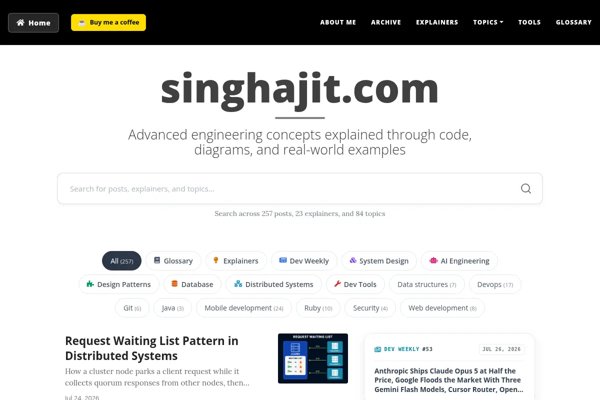 Ajit Singh - Software Engineering Blog