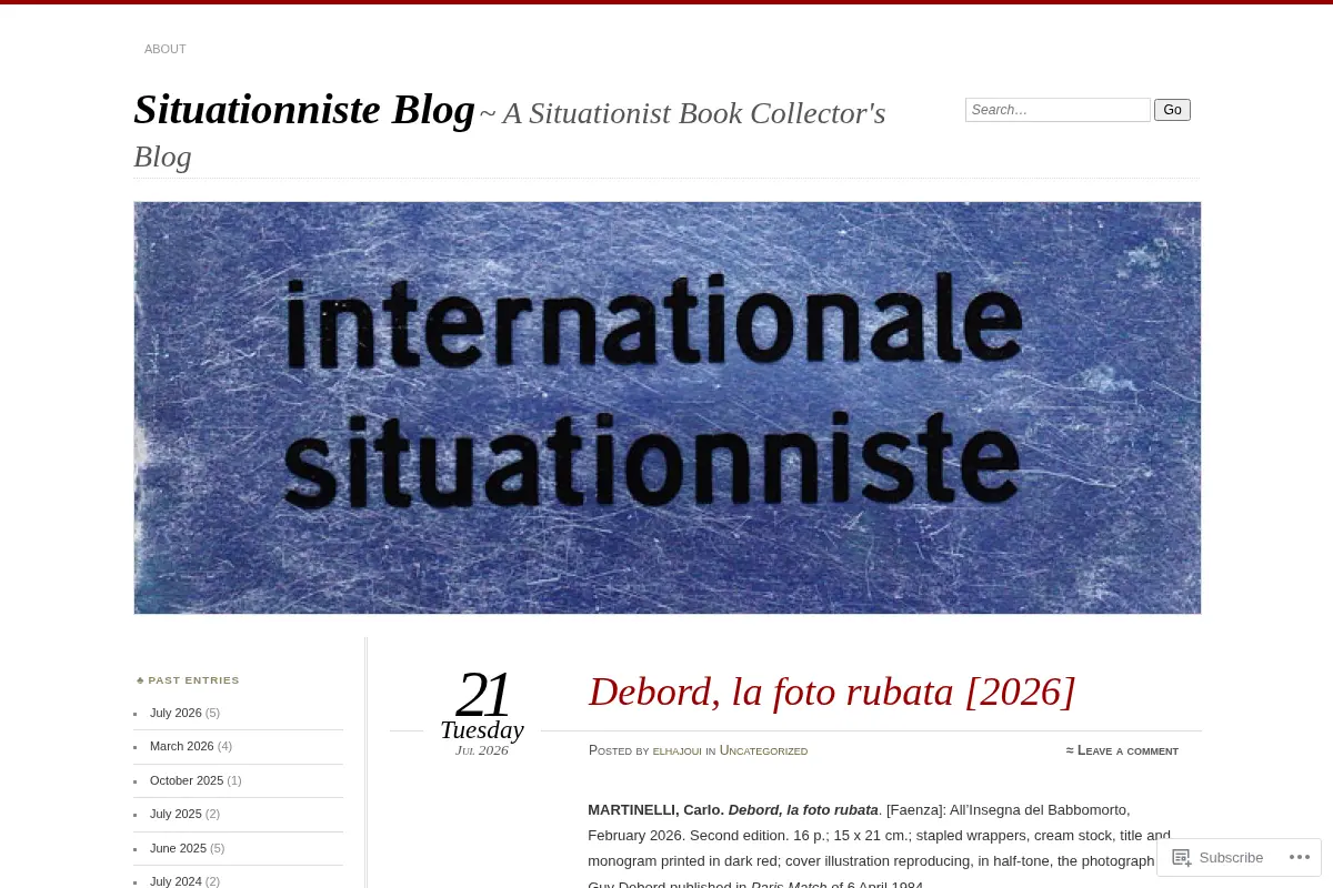 Situationist Book Collector's Blog
