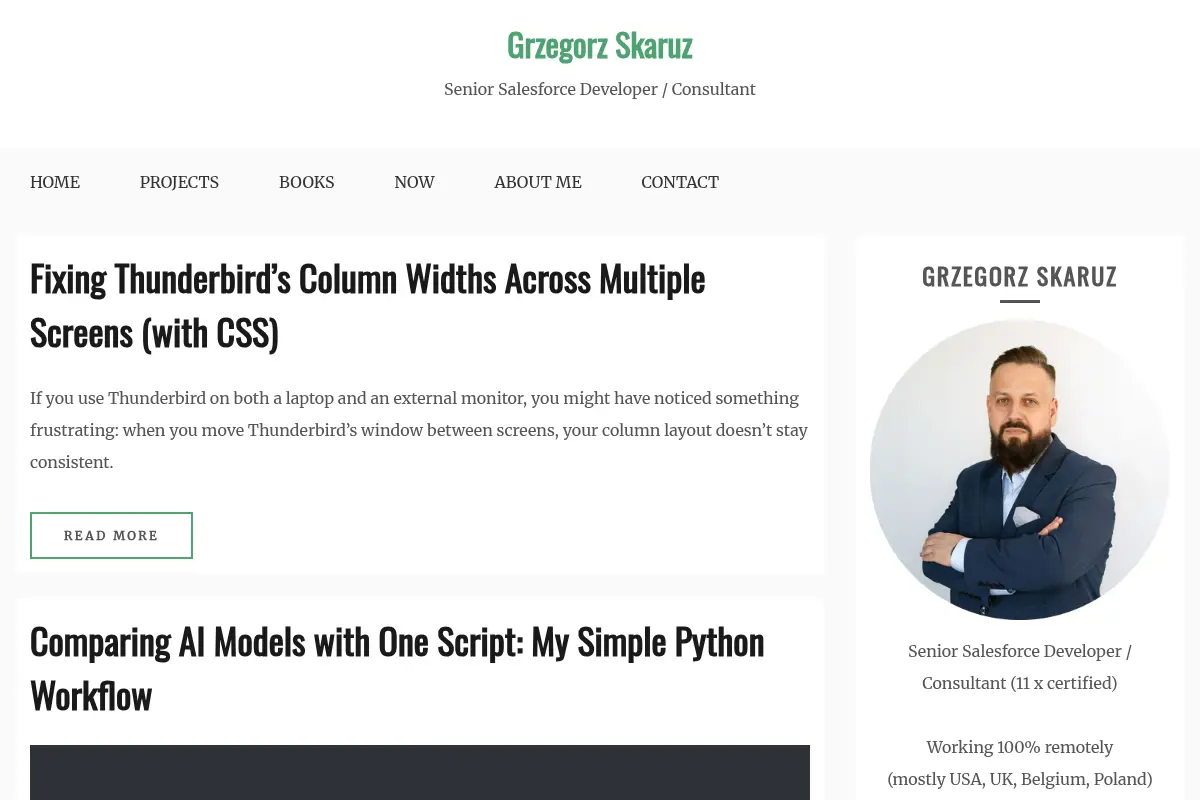 Grzegorz Skaruz - Senior Salesforce Developer / Consultant