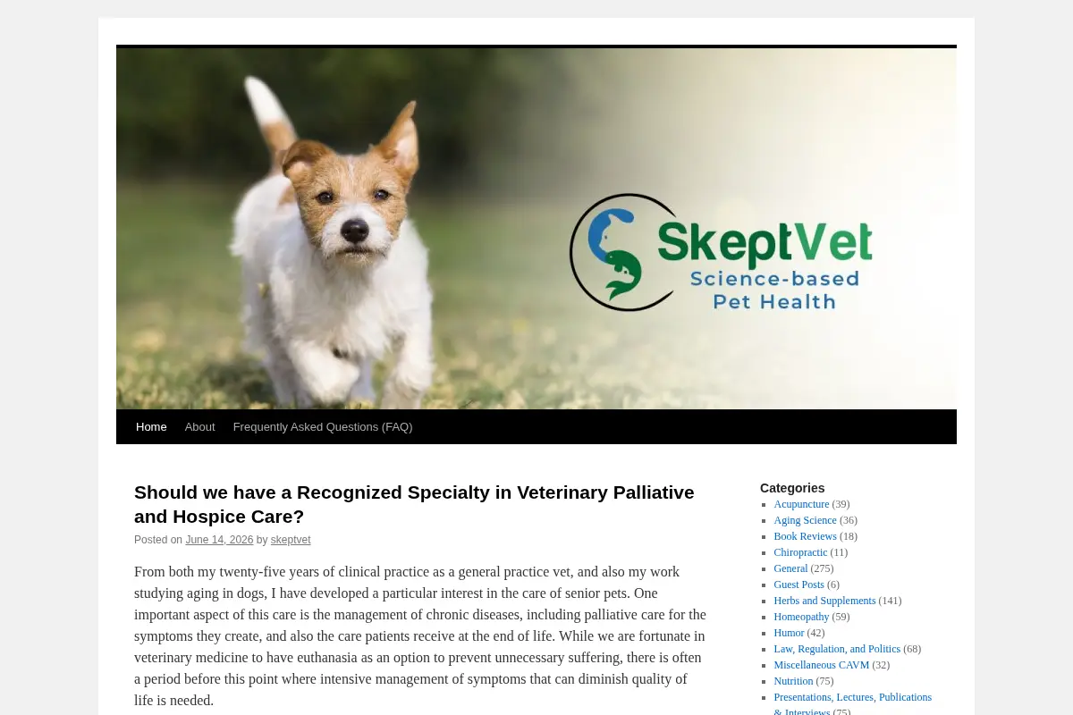 SkeptVet: The Skeptical Veterinarian